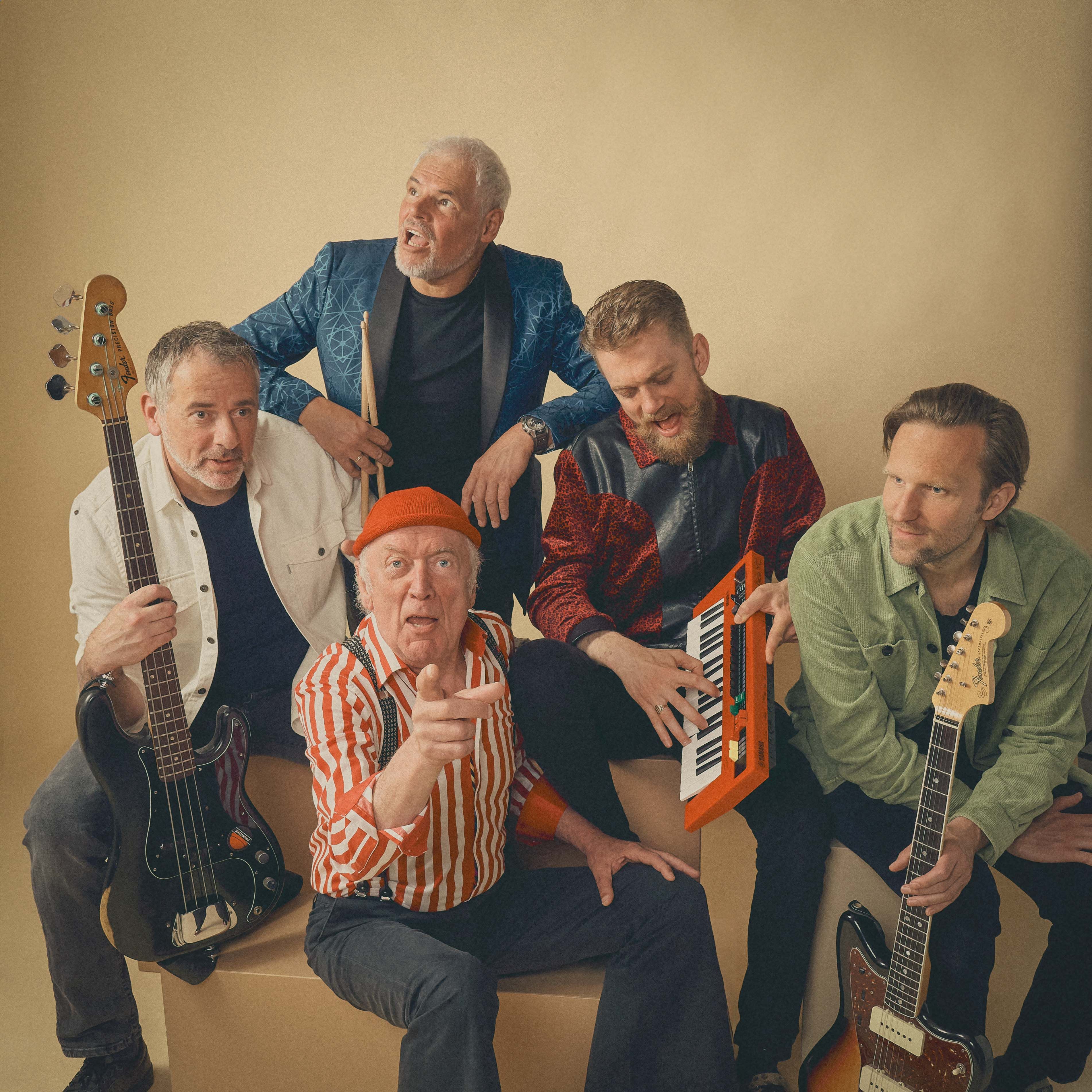 Foto van de band Drukwerk, met Harry Slinger