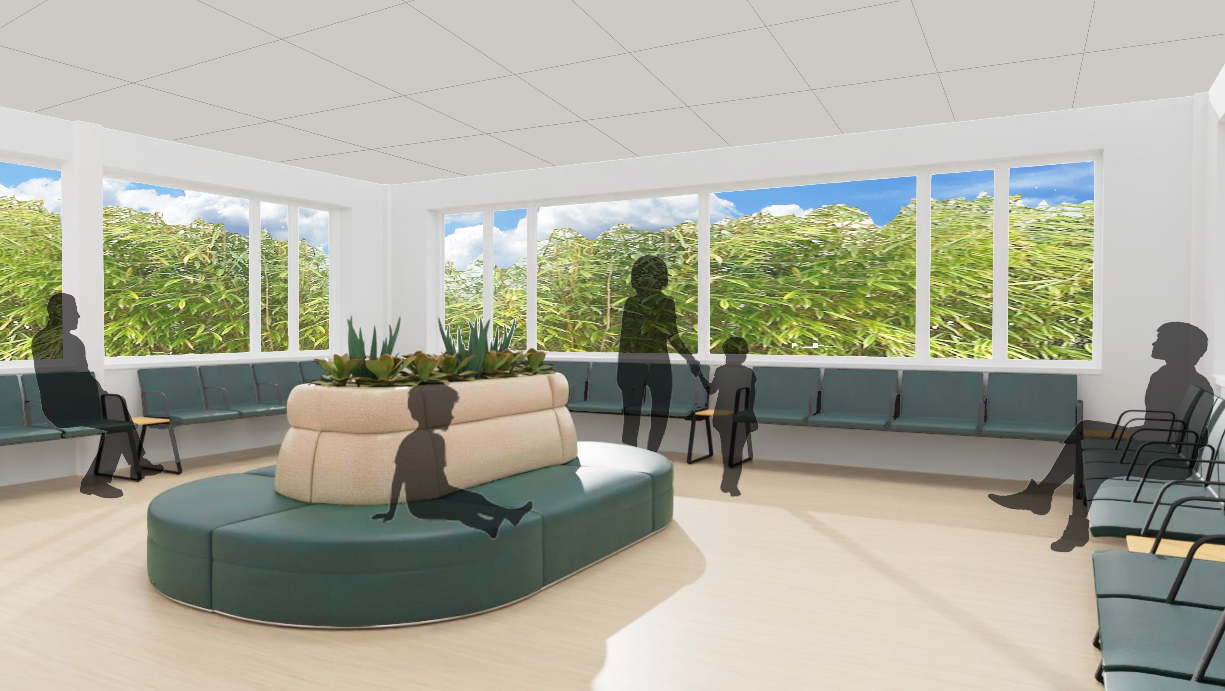 Impressie van nieuwe inrichting wachtruimte SEH, locatie West